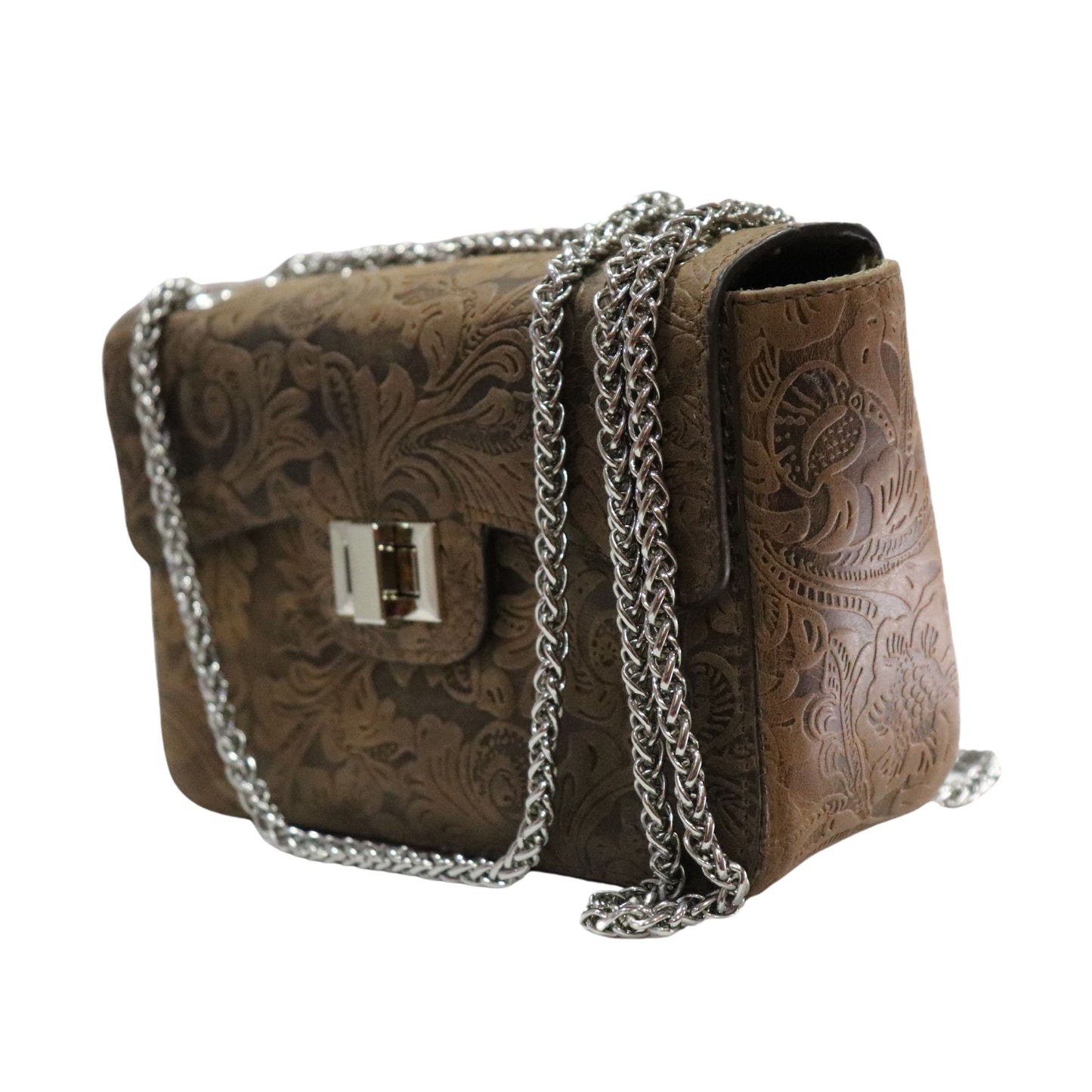 Textured Brown Ava Party Handbag