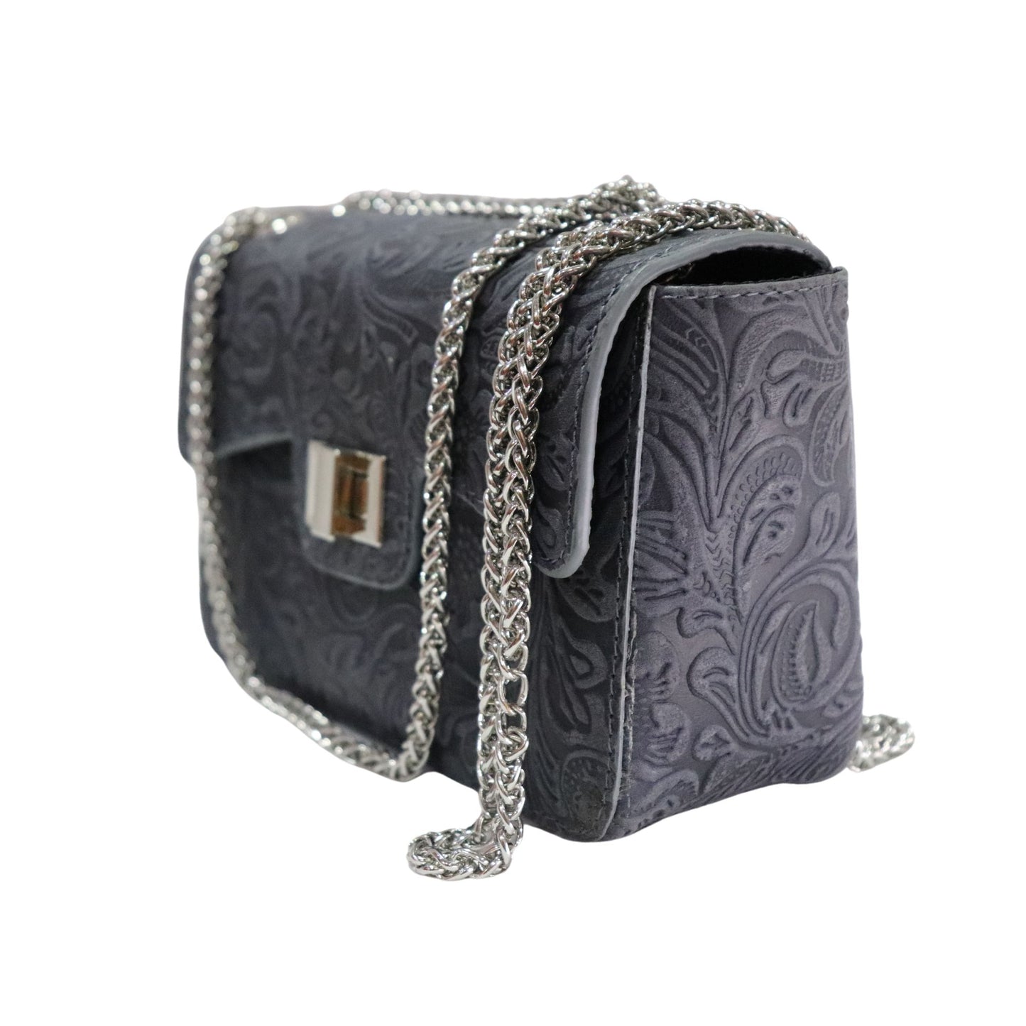 Textured Grey Ava Party Handbag