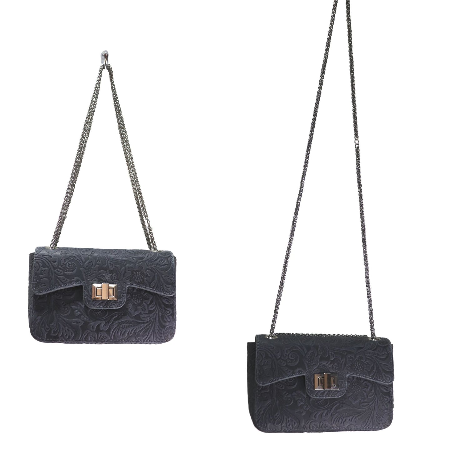 Textured Grey Ava Party Handbag