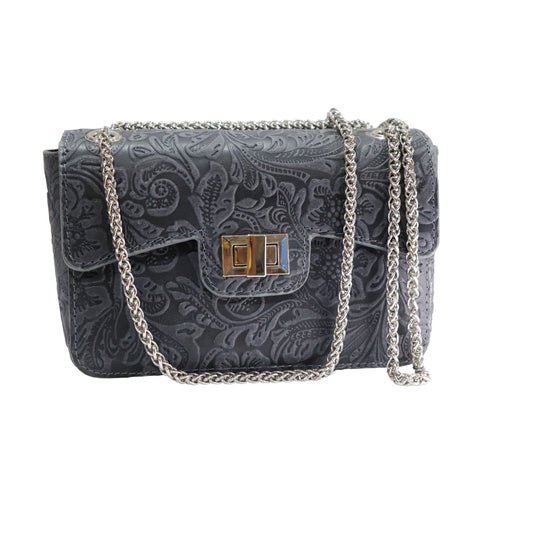 Textured Grey Ava Party Handbag